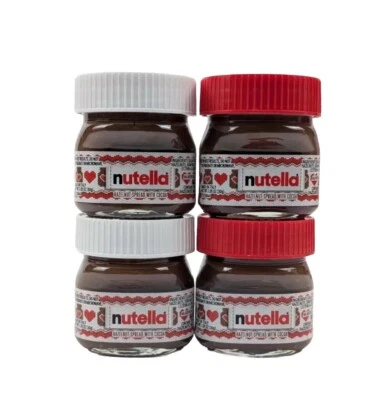 Mini tarro de cristal Nutella 1,05 oz (30 g) hecho en Italia avellana untada con cacao Foto 1 de 2
