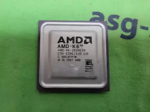Vintage AMD K6 AMD-K6-200ALYD 2.9V Core/3.3V Processor - Picture 1 of 1