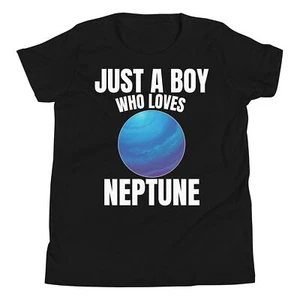 Just A Boy Who Loves Neptune Astronomy Solar System Planet Youth T-Shirt - Picture 1 of 5