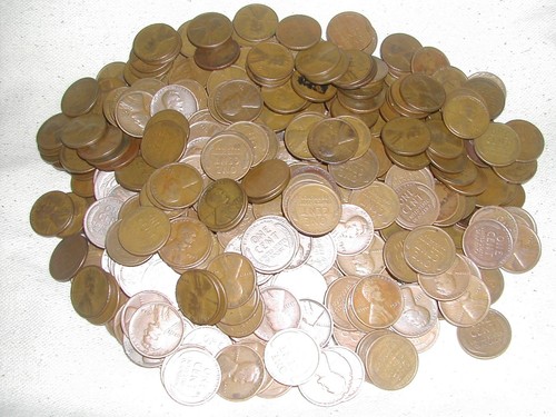 Lincoln Wheat Cent Penny Bag Lot, Mixed Twenties Pds, 500 Coins new mix, read!