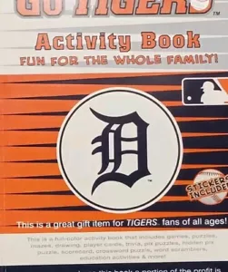 Detroit Tigers Acivity Book with Games for the whole family NEW PRE-OWNED - Foto 1 di 1