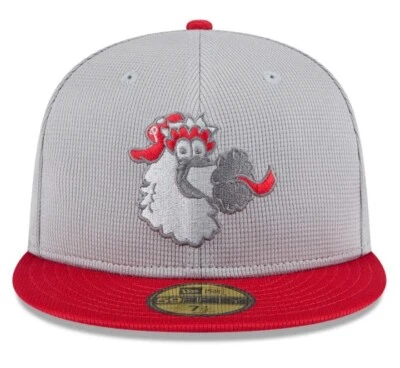 7 3/8 New Era  Gray/Red Philadelphia Phillies 2025 Batting Practice 59FIFTY - Image 1 of 4