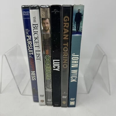 Лот из 6 Новых DVDS, Джон Уик, Люси, Гран Турин, Сапожник, Список Ведер... - Изображение 1 из 4