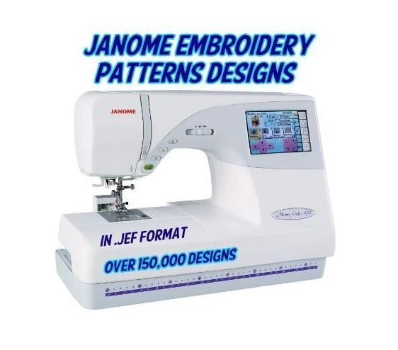 150,000+ Janome Embroidery Machine Patterns Designs in .JEF Format - 2 DVD SET - Image 1 of 1