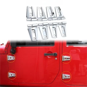 Door Hinge Cover Trim Kit Chrome Accessories For Jeep Wrangler JK 4Dr 07-17 T - Bild 1 von 12