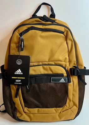 Adidas Originals Energy Mesa Brown School Laptop Sports Backpack Bag - Brand New - Image 1 of 4