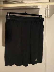 Reebok Shorts Mens Medium Black Active Shorts Lightweight Elastic Waistband - Picture 1 of 2