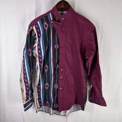 VTG Frontier Series Aztec Striped Western Button Shirt Men’s Sz Small Multicolor - Image 1 of 4