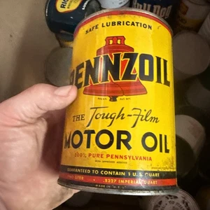 Raro! Lattina olio motore latta Pennzoil 1 qt quarto vintage - Foto 1 di 13