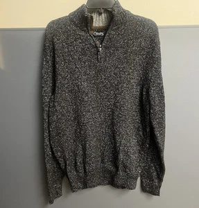 Chaps NWT Ralph Lauren Men's Black 1/4 Zip Pullover Knit Sweater Medium msrp$80 - Picture 1 of 8