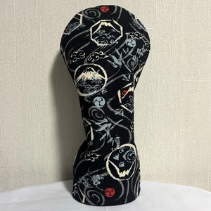 Golf Driver Head Cover H13" W6,3" Handmade Mount Fuji Black Made in Japan - Bild 1 von 4