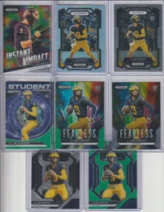2024 Prizm Draft Picks JJ Mccarthy rookie card lot / Green Insert / Silver - Picture 1 of 1