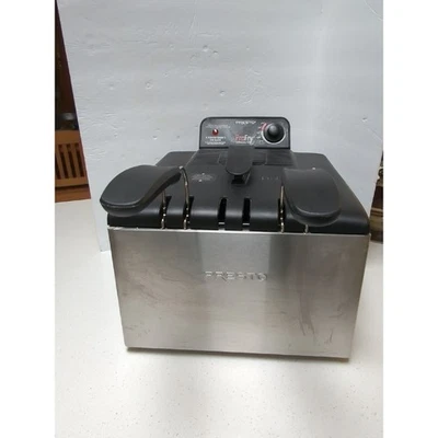 Fritadeira elemento de imersão cesta dupla Pro Fry com tampa segurança aço inoxidável - Imagem 1 de 4