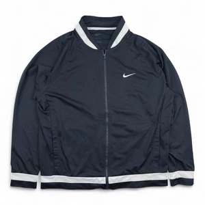 Nike Trainingsjacke Herren L Schwarz Weiß Track Jacket Swoosh Vintage Retro  - Bild 1 von 6