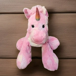 Peluche licorne rose yeux paillettes peluche sans marque 15" - Photo 1/9