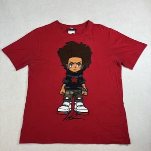 Vintage Y2K The Boondocks Huey Freeman T-Shirt Men’s M Embroidered Red Tee - Picture 1 of 11