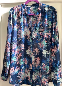 NWOT - KUT FROM THE CLOTH JASMINE CHIFFON BLOUSE, MULTICOLOR PRINT, SIZE XL - Picture 1 of 5