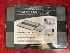 ABOVETEK PORTABLE LAPTOP LAP DESK with Retractable Left Right Mouse Pad Tray NEW - Afbeelding 1 van 4
