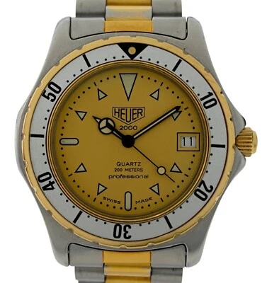 Heuer (Pre-Tag) 38mm Men's Professional 2000 Series Two-Tone Watch Ref: 974.006! - Image 1 of 4