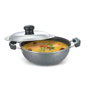 Prestige Kadai Omega Select Plus Non-Stick Flat Base with Lid 25cm Black Color - Picture 1 of 5
