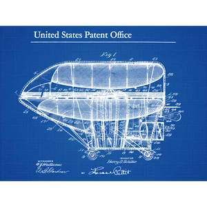 Schiller Frühe Flugmaschine 1908 Großer Leinwanddruck 46x61 cm - Bild 1 von 5