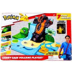 New Nintendo Pokemon Volcano Playset With Pikachu Figure Carry Case - Picture 1 of 11