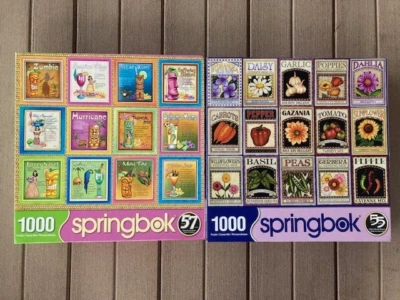 SPRINGBOK Complete 1000 Piece Puzzles-Cocktail Party & Garden Goodness - Image 1 of 3
