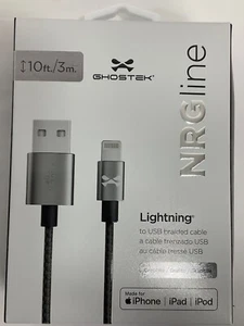 Ghostek NRGline Câble USB iPhone 10FT/3M Graphite Neuf - Photo 1 sur 5