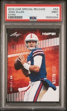 PSA 9 MINT Josh Allen 2018 Leaf Hype #5A Rookie Card