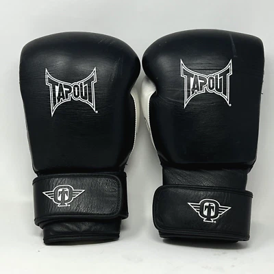 Guantes de Boxeo TAPOUT MMA De Colección Años 90 16 OZ Para Hombres Negros Envoltura de Muñeca Entrenamiento Logo Foto 1 de 4
