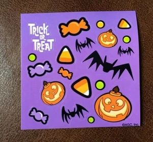 AMERICAN GREETINGS Aufkleber Halloween Trick Treat Jack-o'-Laternen, Fledermäuse Süßigkeiten * - Bild 1 von 1