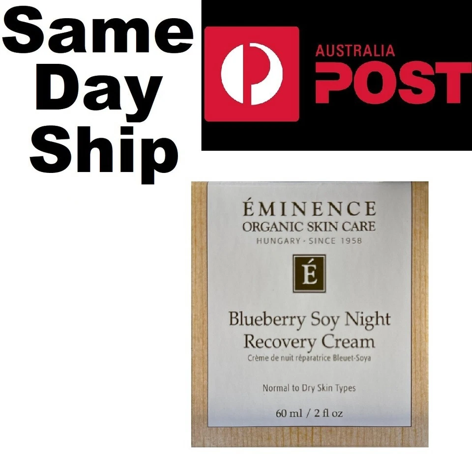 Eminence Blueberry Soy Night Recovery Cream 60ml Organic Anti Ageing Skin Care - image 1 of 1