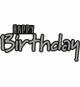 Happy Birthday - Text - Stanzschablone von Marianne Design (CR1320) - Bild 1 von 3