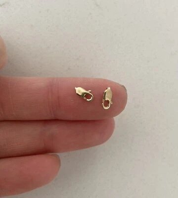 14kt Gold Lobster Claw Clasp, 3x7mm, 1 Piece - Image 1 of 3