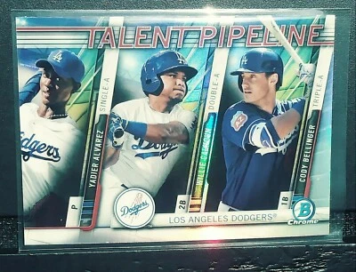 Cody bellinger· calhoun·alvarez 2017 Bowman Chrome talent pipeline rookie  - Image 1 of 2