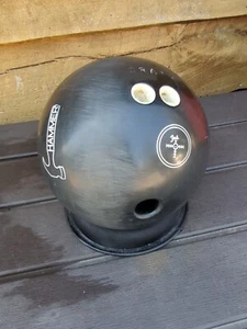Vintage Faball schwarz HAMMER Urethan gebohrte Bowlingkugel ~ 16 Pfund - Bild 1 von 7