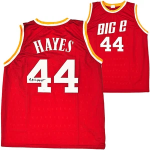 HOUSTON ROCKETS ELVIN HAYES AUTOGRAPHED SIGNED RED JERSEY JSA STOCK #215704 - Picture 1 of 7