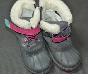 Cat & Jack Weather Proof Boots Zip Up | Toddler Size: 9 Purple - Gray - Picture 1 of 3