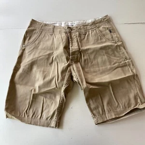 Rusty Canvas Chino Shorts Mens Size 30 Waist Beige Casual Style Fashion Fit - Foto 1 di 12