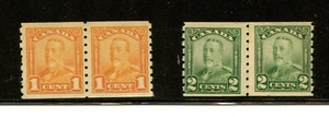 KMC4076-Canadá #160-161 (C458) Rey Jorge V, estampillas en bobina, MNH, F-VF, CV $300,00 - Imagen 1 de 2