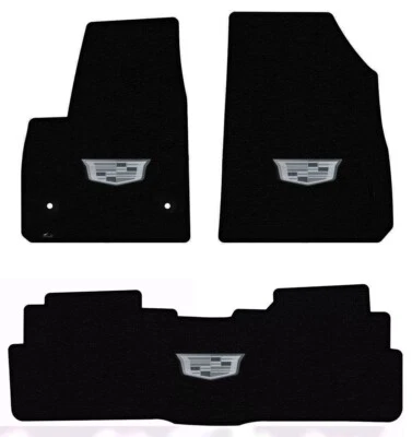 ¡NUEVO! Alfombrillas NEGRAS Cadillac XT6 2020-2025 con logotipo monocromático todas Foto 1 de 4