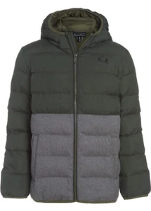 Under Armour Boy’s Pronto Colorblock Puffer Jacket Marine Green Sz YLT UJFFM0F - Picture 1 of 3