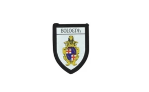 Patch bedruckt Stickerei Reise Souvenir Schild Stadt Flagge Bologna Italien - Bild 1 von 1