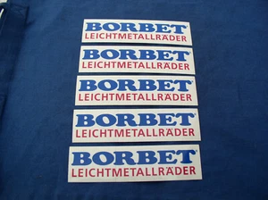 5 Stück Borbet Leichtmetallräder Alufelgen Aufkleber Sticker Decal 150 x40 mm - Bild 1 von 3