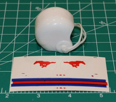 1978 NCAA Vintage SMU Mustangs mini gumball football helmet decal S. Methodist Cover