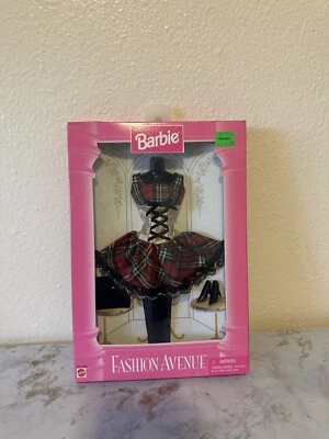 Mattel Barbie моды Avenue клетку платье красное золото корсет талии полкадот - Изображение 1 из 4