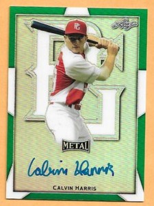 CALVIN HARRIS AUTO #4/10 2019 LEAF PERFECT GAME METAL GREEN AUTO CHI WHITE SOX