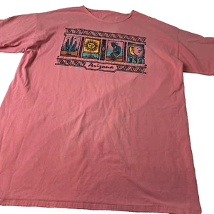 Vintage Arizona T Shirt XL/XXL short sleeve pink tee round neck no tags - Picture 1 of 14