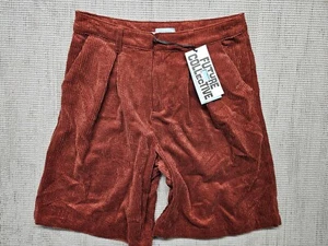 Future Collective Women's Cord Oversized Trouser Shorts Size 6 Rust - Picture 1 of 10