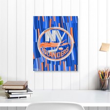 New York Islanders 16" x 20" Gallery Wrapped Embellished Giclee - Charlie Turano